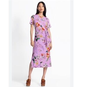 Johnny Was Dress Janie Side Tie Side Tie in Willa Lavender Floral